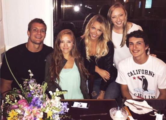 Camille Kostek with her husband and siblings. 
